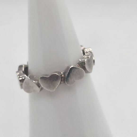 Sterling Silver Hearts Ring (6) - Picture 2 of 6